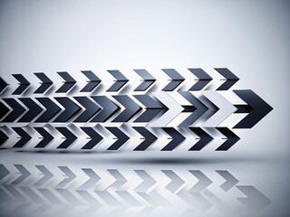 Poster - Abstract Black and White Arrow Composition: Rule of Thirds Design