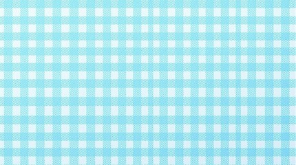 Wall Mural - light blue and white gingham checkered fabric with classic woven pattern, clean and timeless backgro