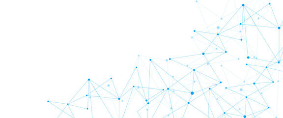 Fototapete - Vector modern geometric pattern with connecting the dots and lines