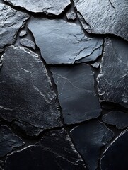 Poster - Dark Stone Texture A Captivating Abstract of Natural Slate Surface and Elegant Design