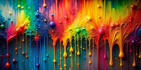 Poster - Abstract Colorful Paint Splashes Background - Vibrant Texture for Design