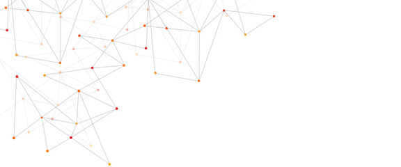Fototapete - Abstract background for innovation technology geometric pattern with connecting the dots and lines for banner design