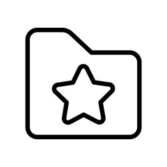 Poster - folder star vector icon