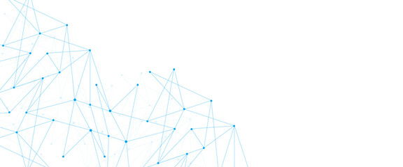 Fototapete - Vector modern geometric pattern with connecting the dots and lines