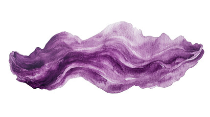 Poster - purple watercolor brush stroke creating dynamic flowing shapes on transparent background