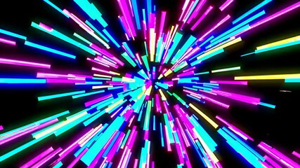 Aufkleber - Colorful light streaks create a vibrant display in an abstract animation of energy and movement
