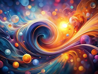 Poster - Abstract Music Bokeh: Colorful Swirls and Lights