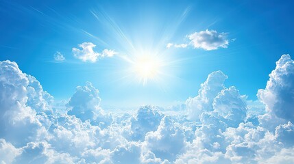 Poster - A bright blue sky with wispy cirrus clouds stretching elegantly, evoking a feeling of freedom and tranquility.
