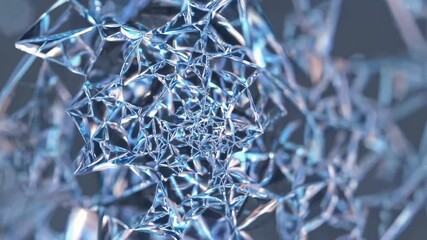 Leinwandbilder - Exploring intricate crystalline structures in a stunning abstract formation
