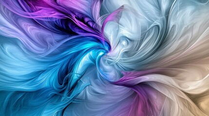 Fototapete - Whirling abstract milky way design digital art colorful swirls cosmic environment macro view creative concept