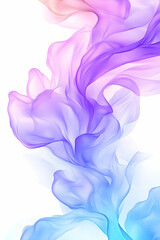 Canvas Print - Colorful smoke swirls, abstract flowing design on a white background, for graphic arts