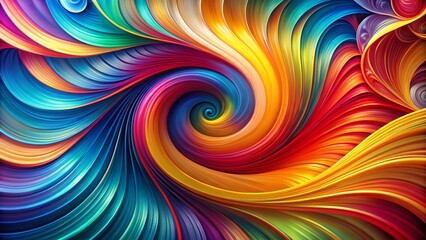 Poster - Abstract Spiral Flowing Lines Design - Vibrant Swirling Art Background