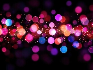 Aufkleber - Vibrant light display abstract background digital art colorful bokeh close-up view visual concept for creativity