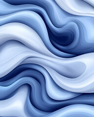 Canvas Print - Flowing Blue and White Abstract Background for wallpapers, presentations or graphic design elements