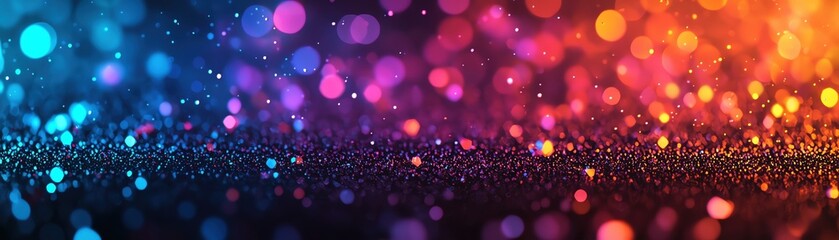 Aufkleber - Colorful abstract background with vibrant bokeh lights for creative projects.