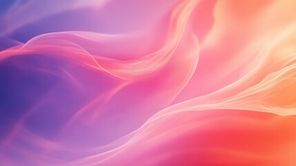 Poster - Abstract Pink Orange Purple Flowing Background Texture
