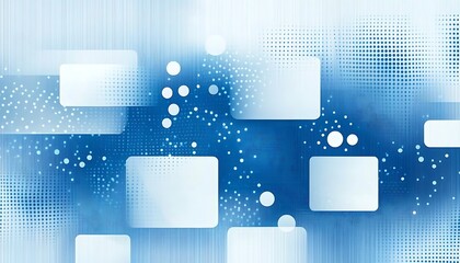 Fototapete - Abstract blue and white background with dotted and geometric patterns, suitable for digital content or corporate designs, ,


