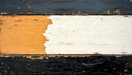 Poster - Abstract texture of weathered wooden planks in contrasting colors and peeling paint.