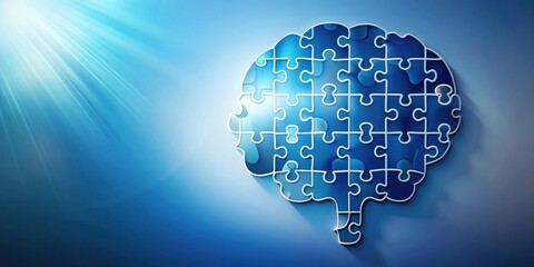 Aufkleber - Brain Puzzle Abstract Concept of Mental Processes and Problem Solving