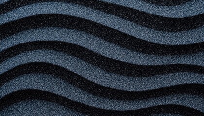 Poster - Close-up of textured black waves, showcasing unique patterns and depth in design.