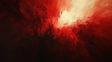 Wall Mural - Abstract Red Explosion With Light Emanating From The Center On Dark Background Artistic Design