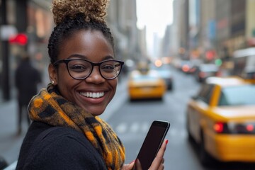 Poster - A person examining their smartphone, possibly texting or browsing