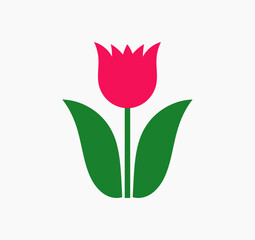 Wall Mural - tulip flower icon isolated on white background. vector illustration.