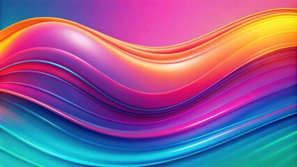 Poster - Abstract Vibrant Swirls of Color in a Dynamic Wave Pattern