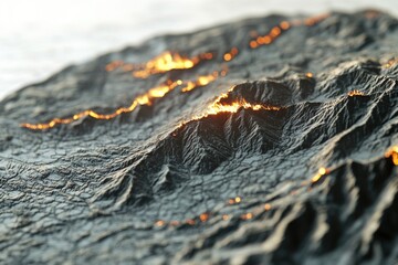 Poster - A mountain peak with abundant sunlight, ideal for use in images about nature, landscapes, and outdoor activities