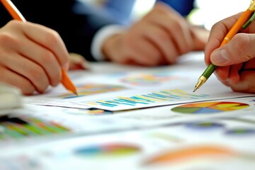 Poster - A close-up shot of a person writing on a sheet of paper, with pen and paper details visible