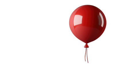 Poster - Red balloon floating with transparent background representing celebration and joy