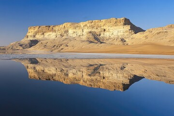 Poster - A serene mountain lake with a majestic mountain backdrop