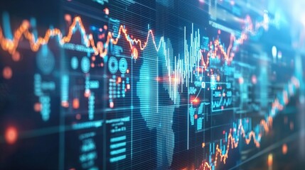 Poster - Digital Stock Market Graphs and Data Analysis in Modern Financial Technology Environment