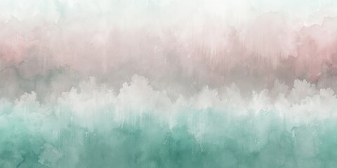Aufkleber - Abstract Pastel Watercolor Background with a Blend of Dusty Rose and Teal Shades