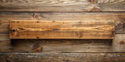 Aufkleber - Rustic Wooden Plank on Weathered Horizontal Boards Ideal for Text or Design