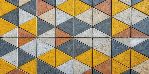 Aufkleber - Abstract Geometric Triangular Pavement Design in Multiple Colors