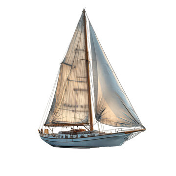 Sailing isolated on transparent background