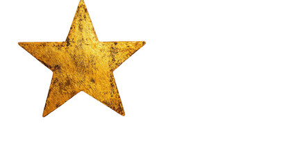 Wall Mural - golden christmas star ornament hanging with transparent background