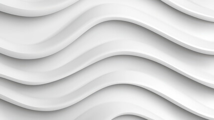 Poster - Seamless white studio backdrop with wavy texture and smooth curves. Ideal for photography and design projects