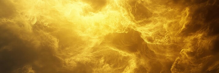 Poster - Swirling yellow and gray clouds in the dense atmosphere of Venus under glowing sunlight. Generative AI