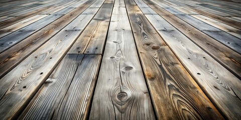 Aufkleber - Rustic Weathered Wood Planks A Textured Background Image of Aged Wooden Flooring