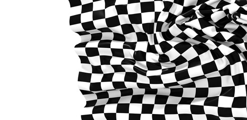 Aufkleber - Waving racing finish flag in