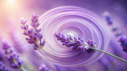 Poster - Serene Lavender Blossoms Swirling in a Gentle Vortex of Purple Hues