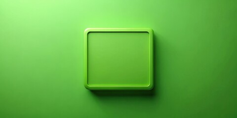 Poster - Abstract Green Square Frame on a Matching Background