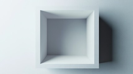 Wall Mural - Minimalist Alcove Niche in White Wall for Product Mockup Showcase