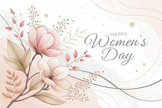 8 March Poster Design for International Women's Day template, advertising, banners, leaflets and flyers Pink Background.