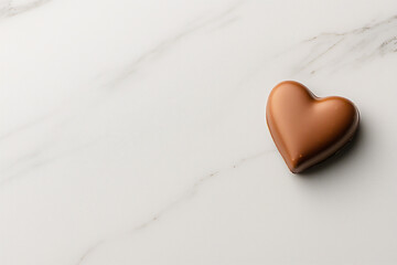 Wall Mural -  heart-shaped chocolate on marble