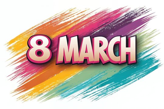 8 March Poster Design for International Women's Day template, advertising, banners, leaflets and flyers Pink Background.