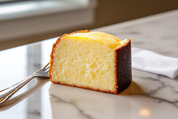 Wall Mural -  lemon pound cake on marble