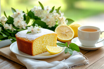 Wall Mural -  lemon pound cake rustic